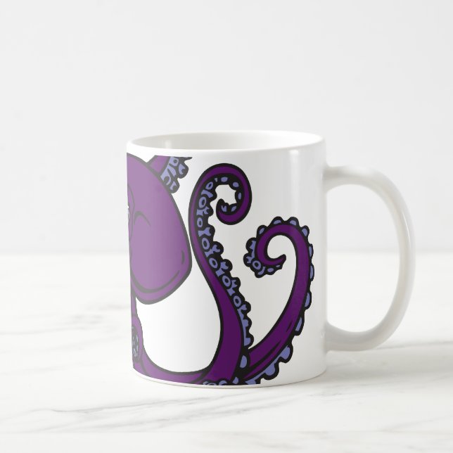 Mug Poulpe pourpre foncé (Droite)