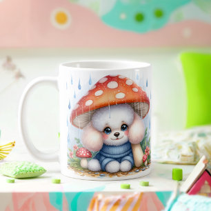 Mug Poupée adorable sous parapluie de champignons