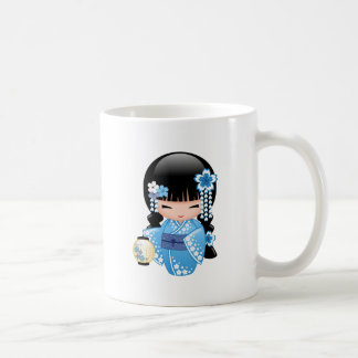 Mug Poupée Kokeshi d'hiver - mignonne Japonaise Geisha
