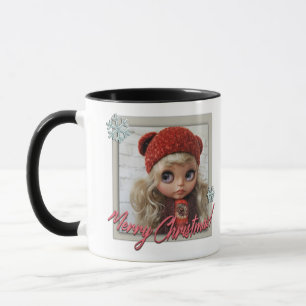 Mug Poupée ,pour noël , noël,