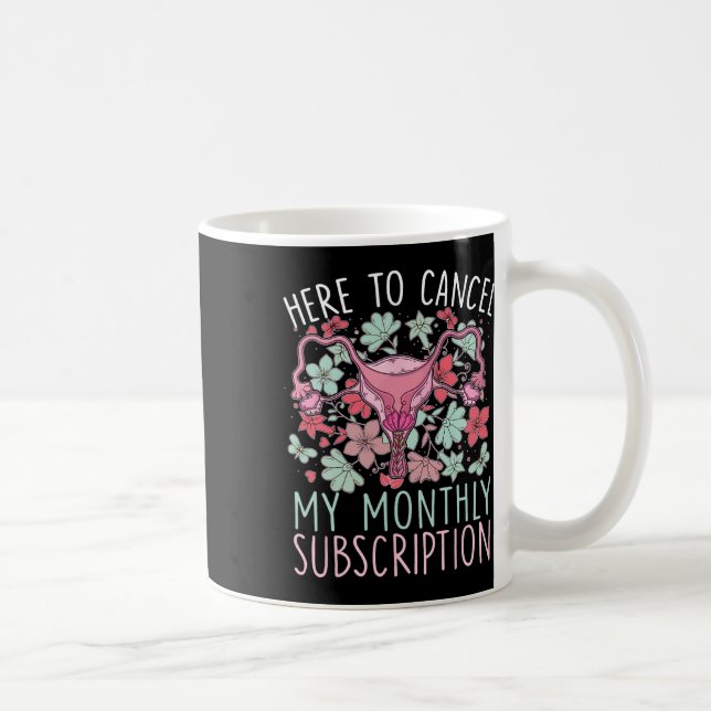 Mug Pour annuler mon abonnement mensuel Hystérectomie (Droite)