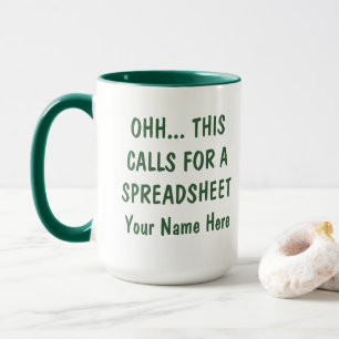 Mug Pour cela, il faut une feuille de calcul, un compt