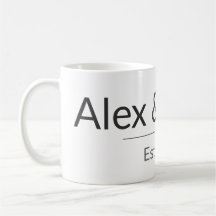 Mug pour couples personnalisé – Noms et année en c