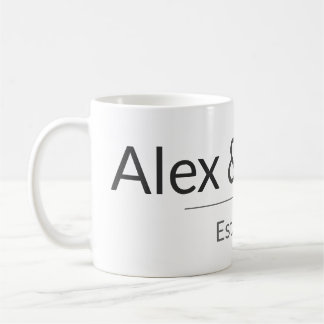 Mug pour couples personnalisé – Noms et année en c