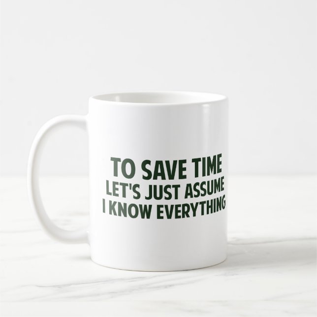 Mug Pour épargner le temps nous a laissés juste (Gauche)