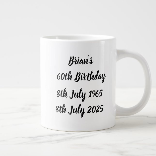 Mug pour les 60 ans de Brian (Droite)
