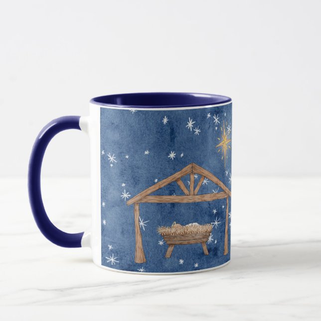 Mug Pour nous un enfant est né Noël Nativité (Gauche)