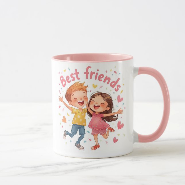 Mug "Pour toujours amis : une illustration émouvante p (Droite)
