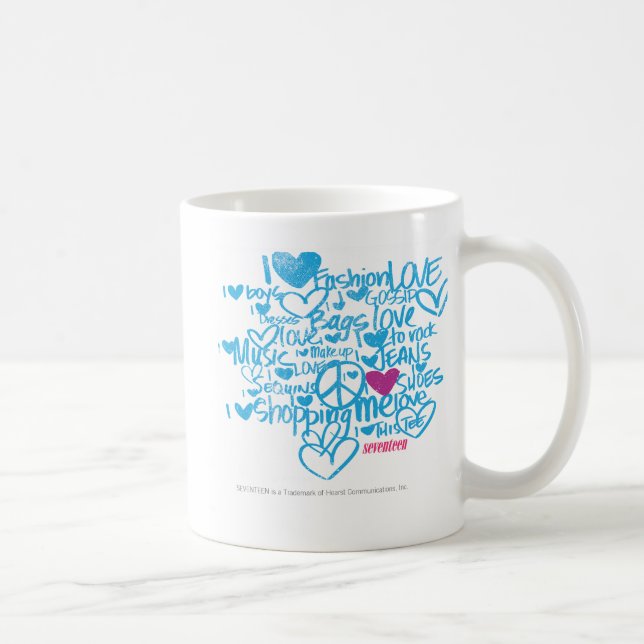 Mug Pourpre/Aqua de graffiti (Droite)