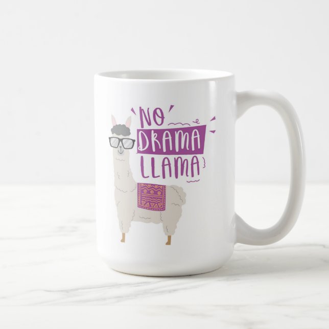 Mug Pourpre aucun lama de drame (Droite)