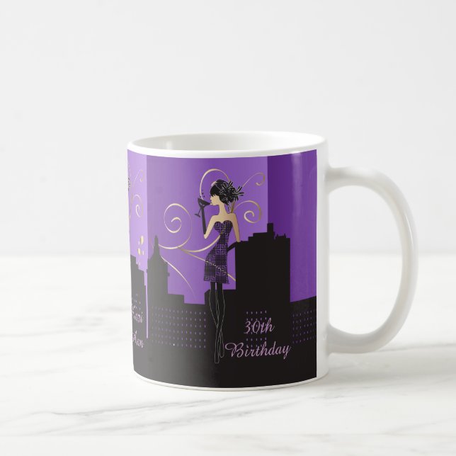 Mug Pourpre | de fille de la nuit (Droite)