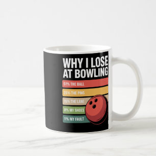 Mug Pourquoi J'Ai Perdu À Bowling Funny Bowler Excuses