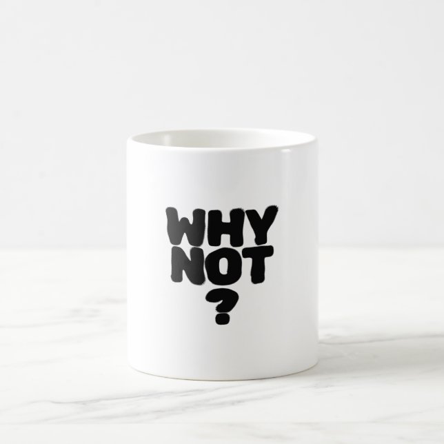 Mug Pourquoi pas? Conception de typographie minimalist (Centre)
