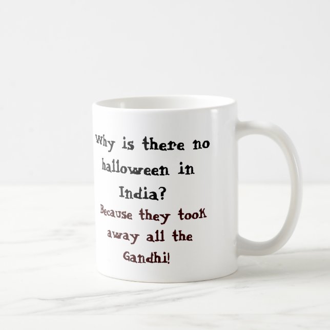 Mug Pourquoi y a-t-il aucun Halloween en Inde ? (Droite)