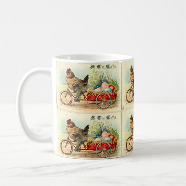 Mug Poussette vintage sur vélo Pâques (Gauche)