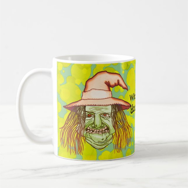Mug Poussettes de sorcière verte (Gauche)