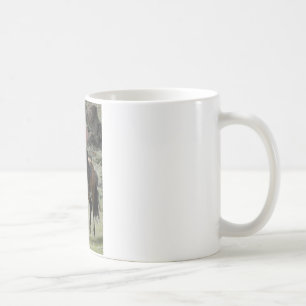 Mug Poutine sans chemise monte un cheval