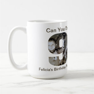 Mug Pouvez-vous croire que j'ai 90 ans ? Collage photo