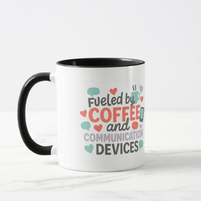 Mug Powered by Coffee & Communication Devices (Gauche)