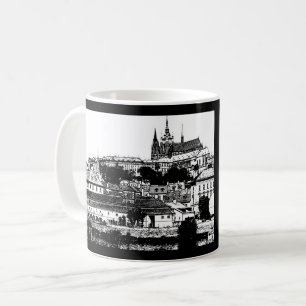 Mug Prague, Ville historique, Château & Drapeau - Tchè