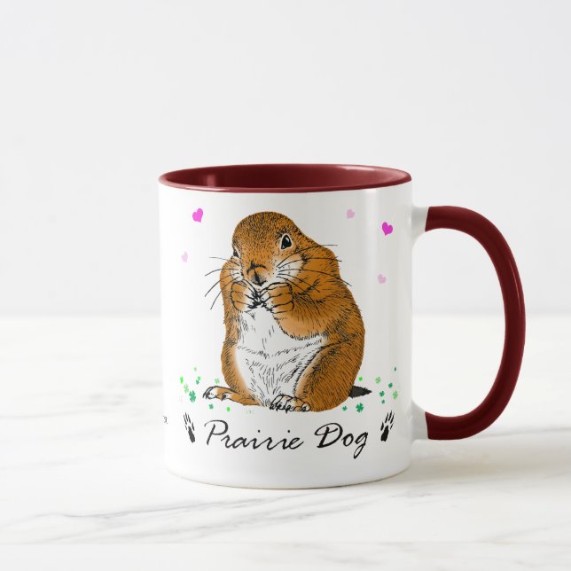Mug prairie dog　(Heart) (Droite)