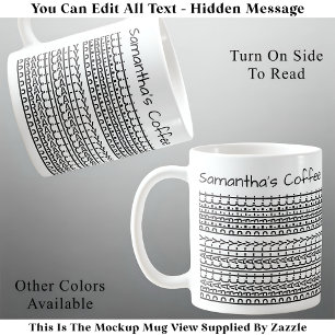 Mug Pratiquement parfait et nom Message caché 137BW