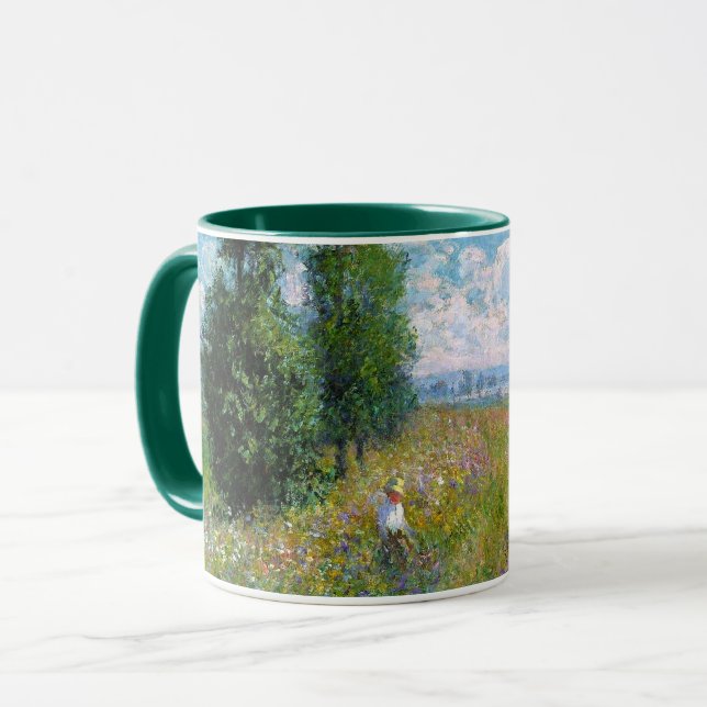 Mug Pré avec des peupliers par Claude Monet (Devant gauche)