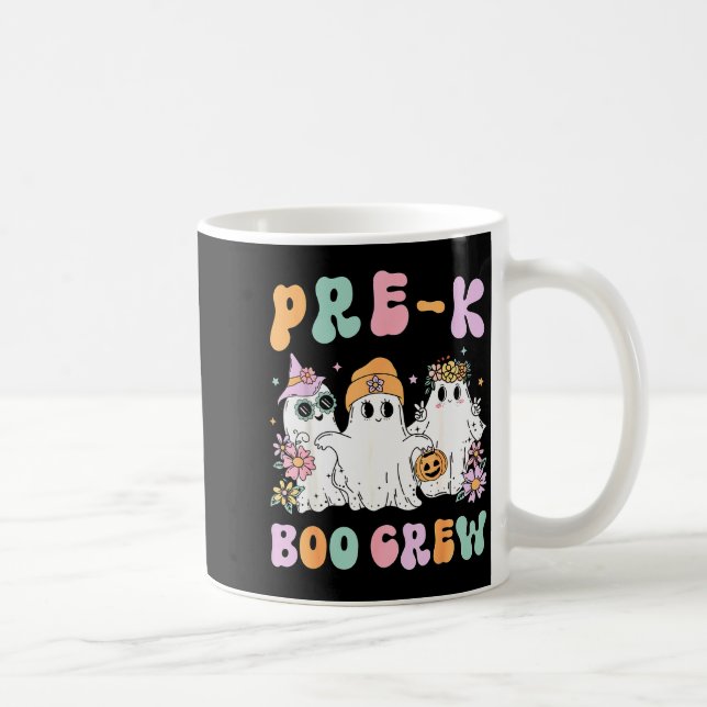 Mug Pre-k Boo Crew Groovy Halloween Floral Ghost Pre K (Droite)