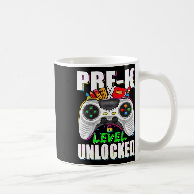 Mug Pre-k Level Unlocked Gamer First Day Of School Boy (Droite)