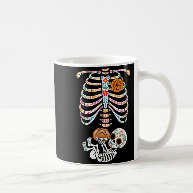 Mug Pregnancy Skeleton Dia De Los Muertos Mexican Bell (Droite)