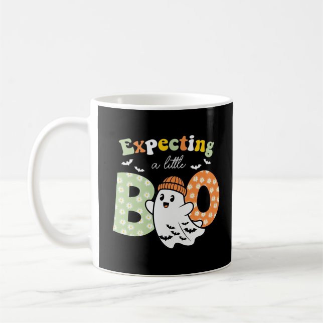 Mug Pregnant Mom To Be Little Boo Funny Halloween Desi (Gauche)