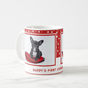 Mug Premier Chiot Noël Rouge Personnalisé Animaux de C