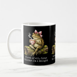 Mug Premier Jésus pense qu'un plaisir grenouille drôle