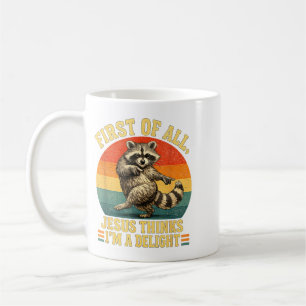 Mug Premier Jésus Pense Un Raccoon Sarcastique Délicie