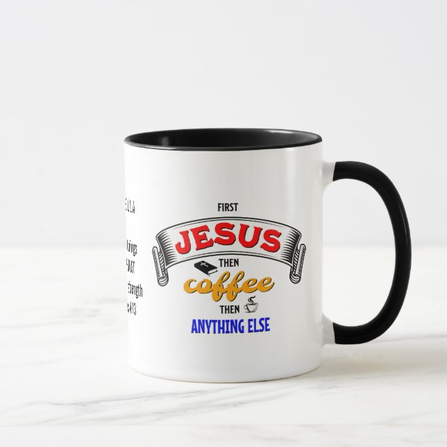 MUG PREMIER JÉSUS PERSONNALISÉ PUIS CAFÉ (Droite)