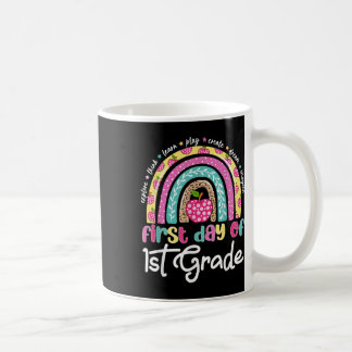 Mug Premier Jour De 1Er Grade Leopard Rainbow Retour À