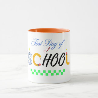 Mug Premier jour de l'école T-shirt - mignonne et amus
