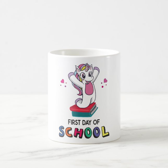Mug Premier jour de l'école Unicorn (Centre)
