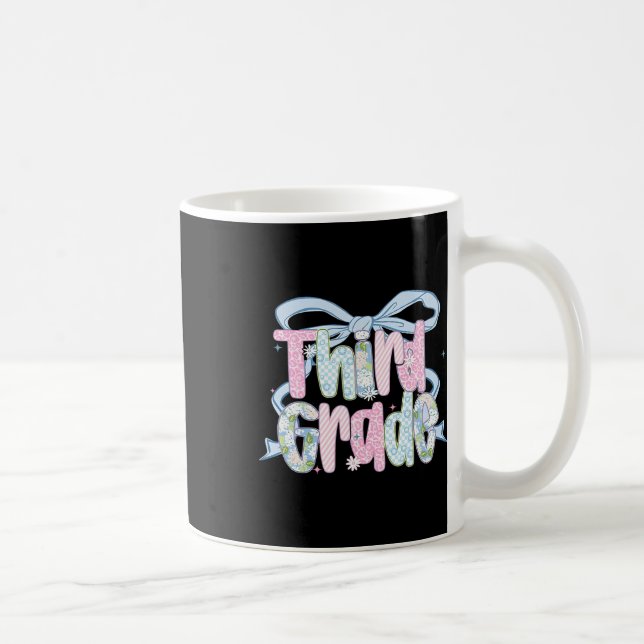 Mug Premier jour de troisième année bouquet floral pou (Droite)