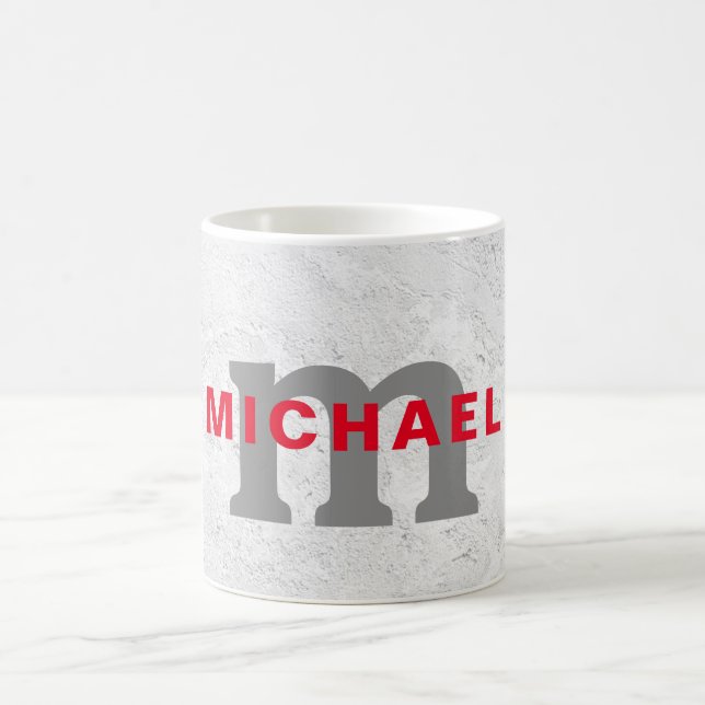 Mug Premier monogramme professionnel uni ajouter votre (Centre)