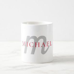 Mug Premier monogramme professionnel uni ajouter votre
