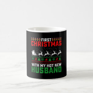 Mug Premier Noël Avec Mon Chaud Nouveau Mari Vilain