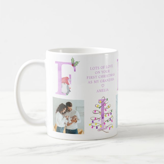 Mug Premier Noël comme .. Collage photo de Noël (Gauche)