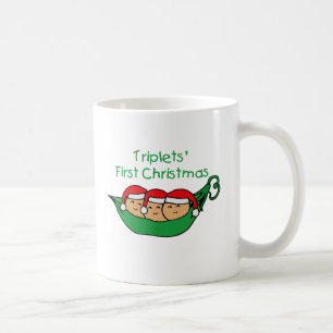 Mug Premier Noël de triplets - cosse (aucune date)