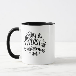 Mug Première famille de jumelage de Noël du bébé