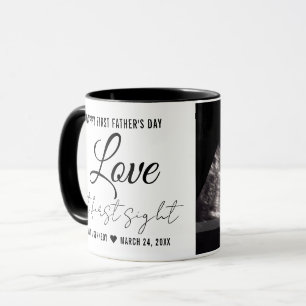 Mug Première Fête des pères Bébé Sonogramme Ultrasound