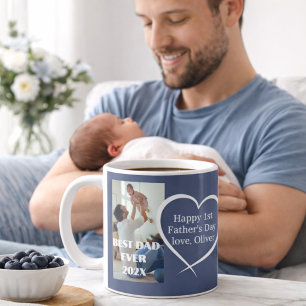 Mug Première Fête des pères Meilleur Papa Jamais 2 Pho