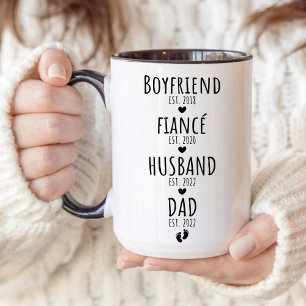 Mug Première Fois Nouveau Cadeau Papa De La Grossesse 