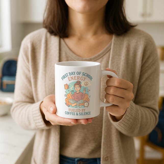 Mug Première journée de l'énergie scolaire alimentée p (Créateur téléchargé)