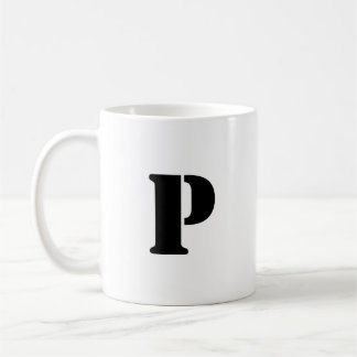 Mug Première lettre | Teal Monogram Modern Stylish Coo